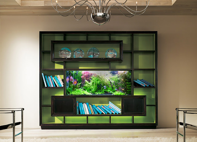 shelving unit aquarium