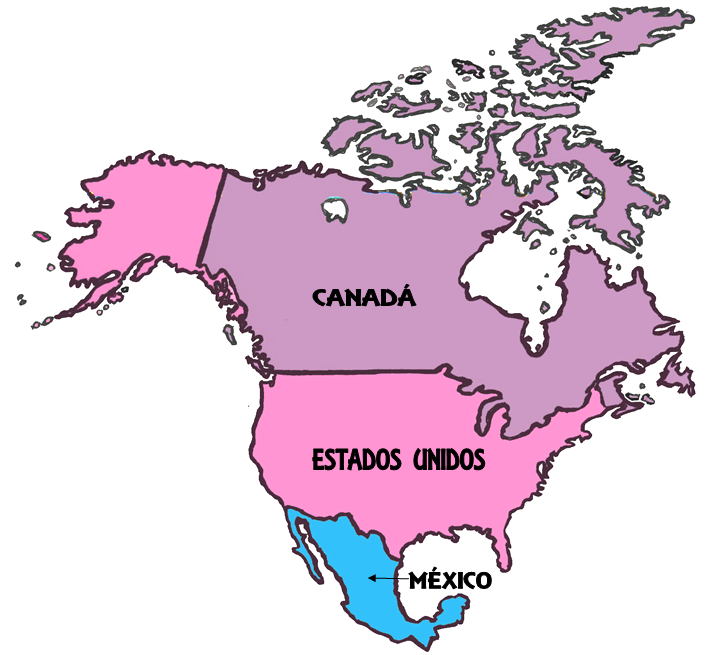 Como Estar En Clase Mapa PolÍtico De AmÉrica Del Norte