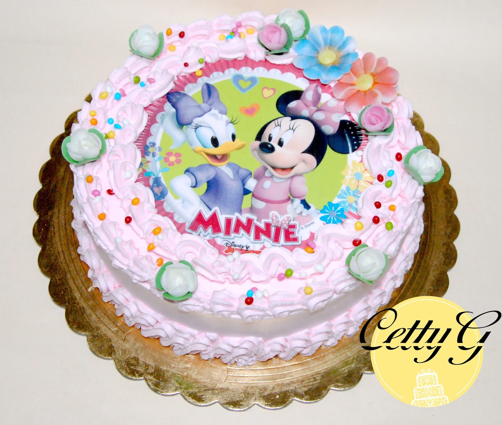 Torta Minnie E Paperina Ruffle 2 Compleanno