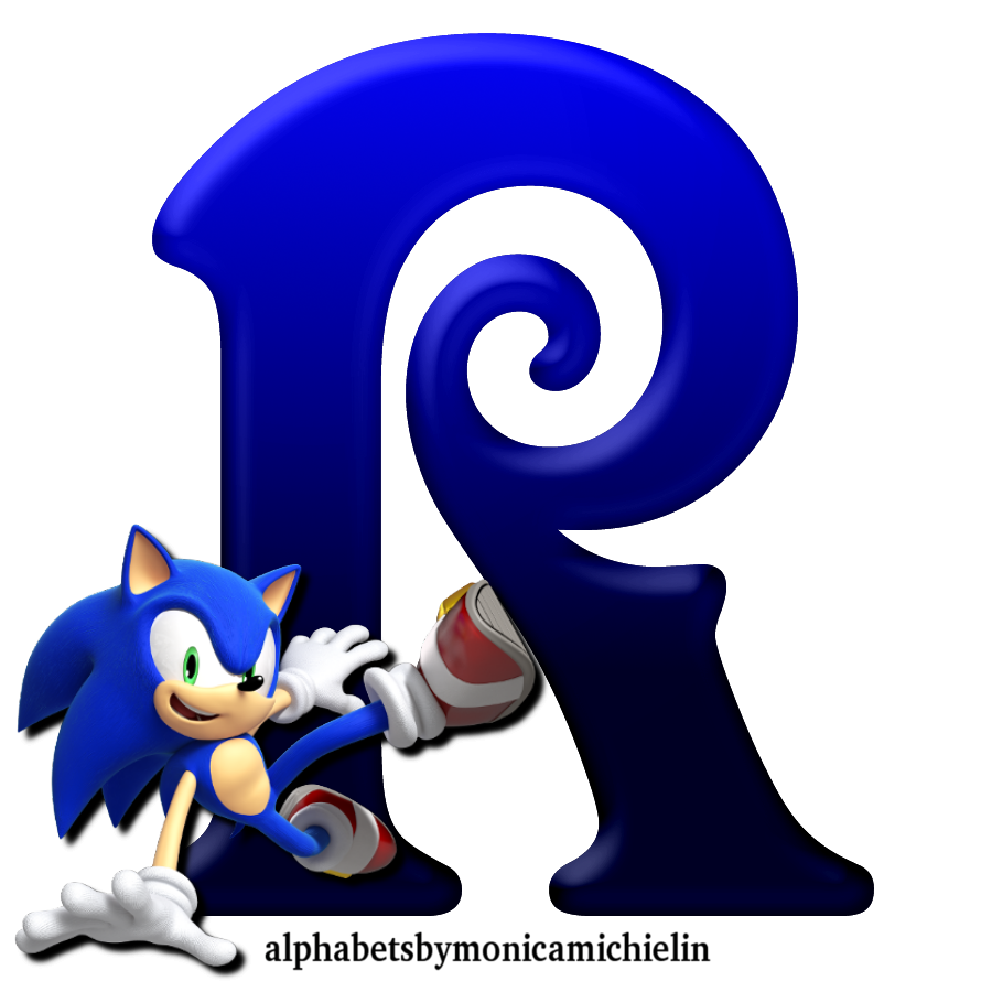 M. Michielin Alphabets: SONIC THE HEDGEHOG BLUE GLASS FONT (OURIÇO ...