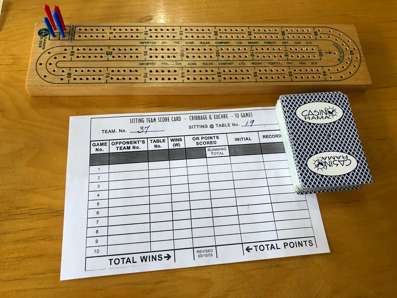 Teena in Toronto Open Cribbage Tournament, Royal Canadian Legion