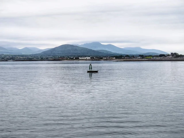 View of the Mourne Mountains in Northern Ireland from Carlingford Ferry