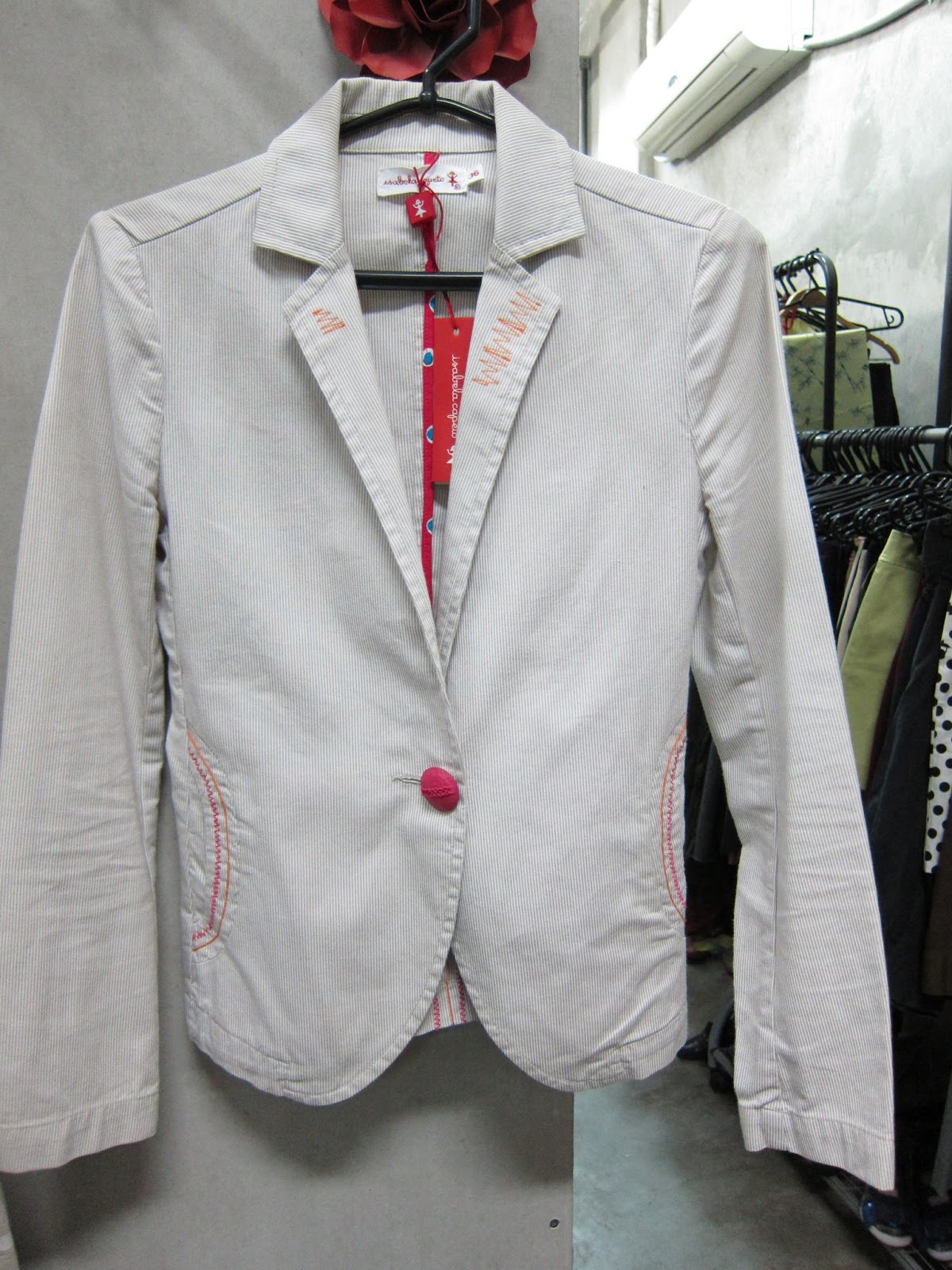 Brech Emporium Do Futuro Blazer Listrado Isabela Capeto Tam 36 