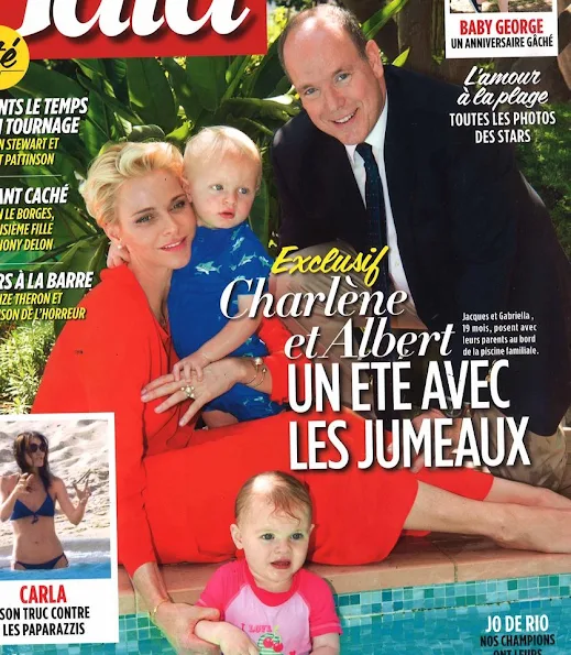 Prince Albert, Princess Charlene, their twins Prince Jacques and Princess Gabriella were on this week's issue of French magazine Gala