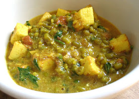 Mung Beans and Paneer Cheese