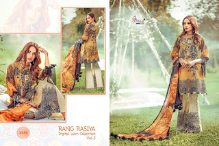 Shree Fab rang Rasia Digital Lawn Collection Vol 3 Pakistani Suits 