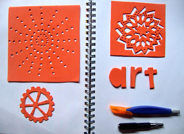 Always remember the beauty of the garden: Art Journal Fodder: Craft Foam