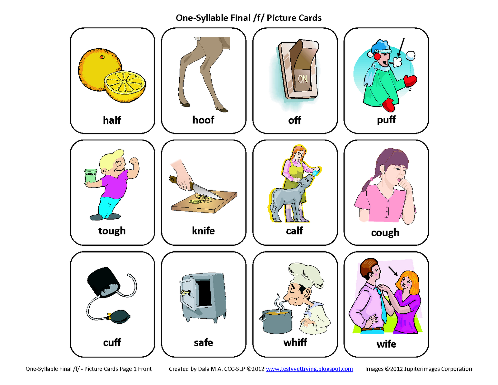speech therapy f words