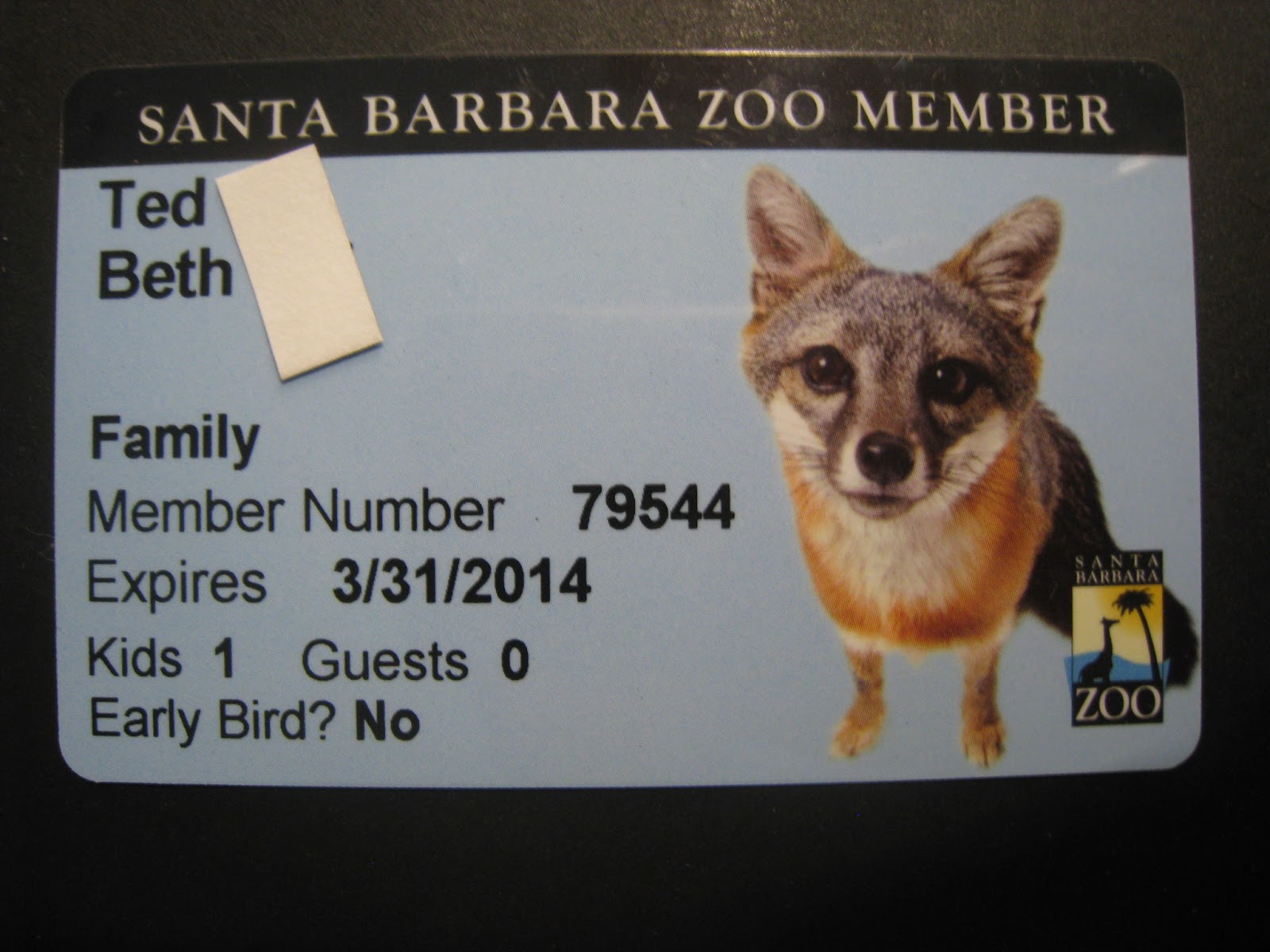Picture of the Day (My Life in Pictures Part 2): Zoo Card