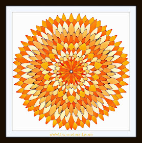 Mandalas on Monday @BionicBasil® Colouring With Cats #88 Finished Mandala Coloured by Cathrine Garnell 19-8-19