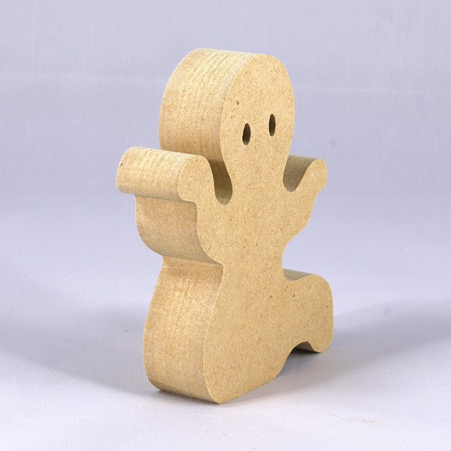 Handmade Wooden Toy Halloween Ghost Cutout Silhouette