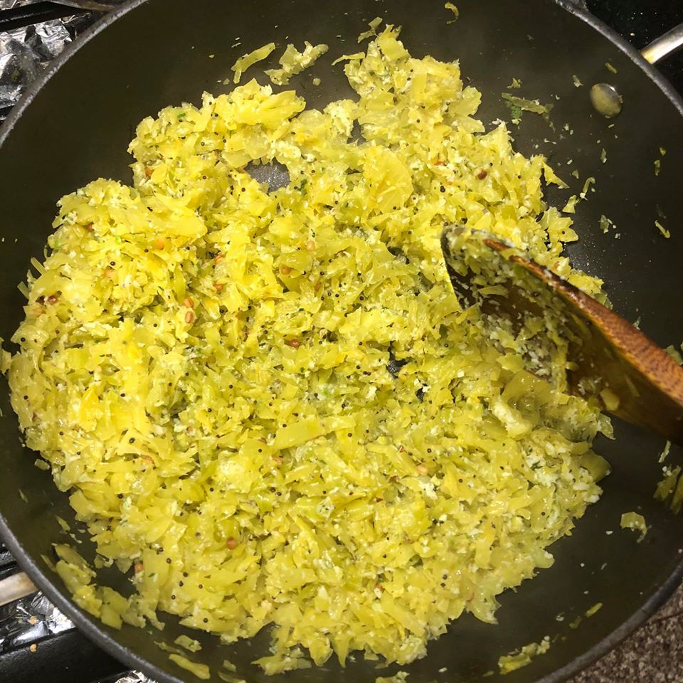 श्री मणे स्वयंपाक Cabbage Upperi AKA முட்டைக்கோசு உப்பேரி