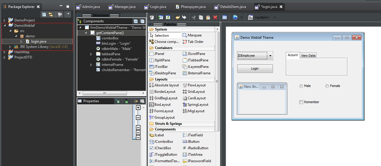 Theme java swing laf Cài đặt laf maven giao diện cho java swing