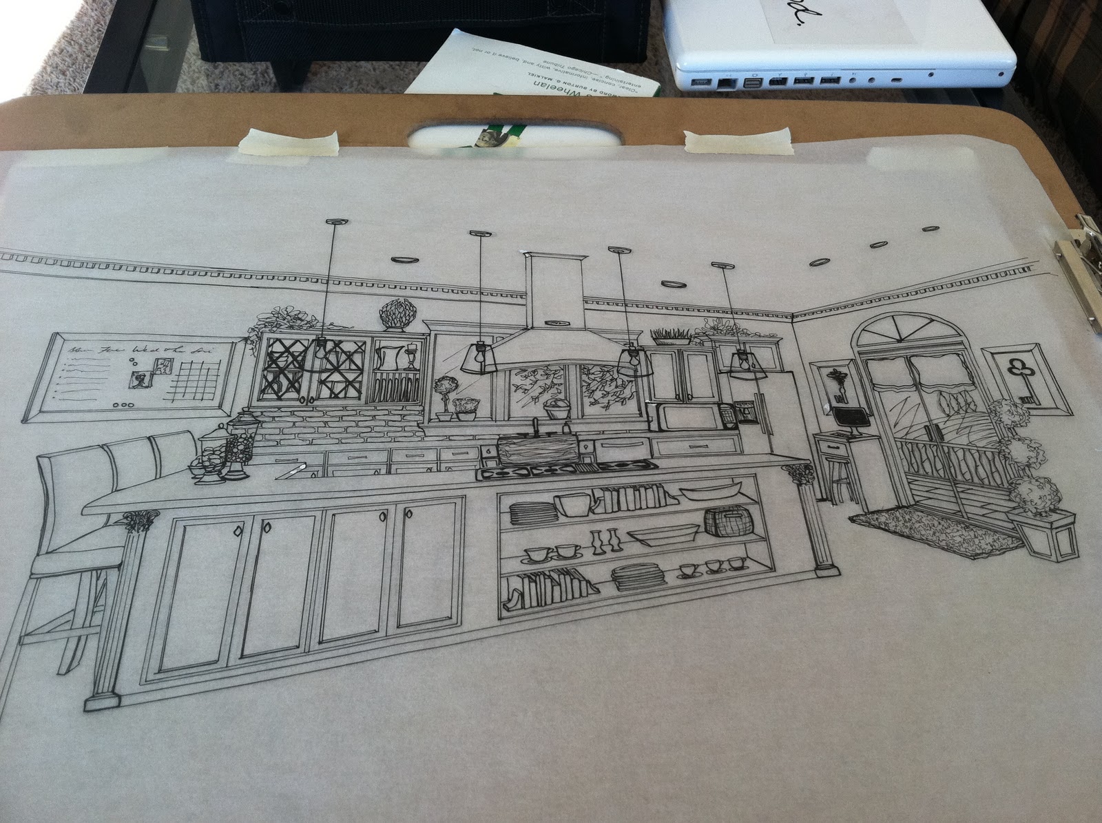 Brandalyn Designs: Perspective Drawing: Kitchen