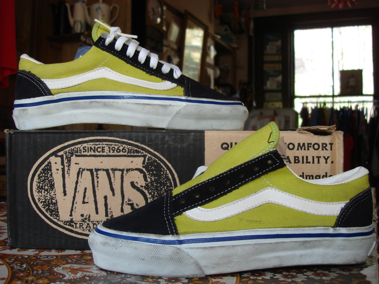 theothersideofthepillow vintage VANS 2tone OLD SKOOL style 36 MADE IN USA old school skate