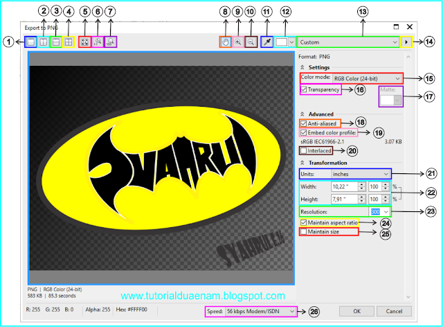 Cara Export File CorelDraw Menjadi JPG dan PNG agar Tidak
