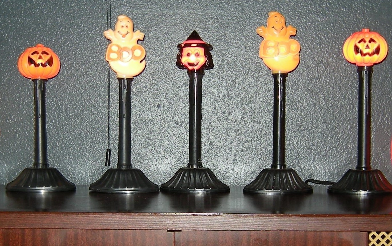 Garage Sale Finds Electric Halloween Candle Sticks