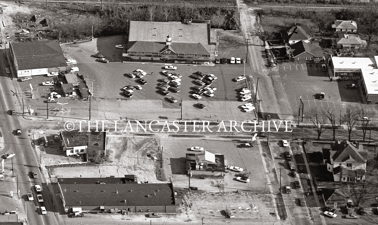 THE LANCASTER ARCHIVE A&P Food Stores Aerial 1971 Lancaster SC Photos