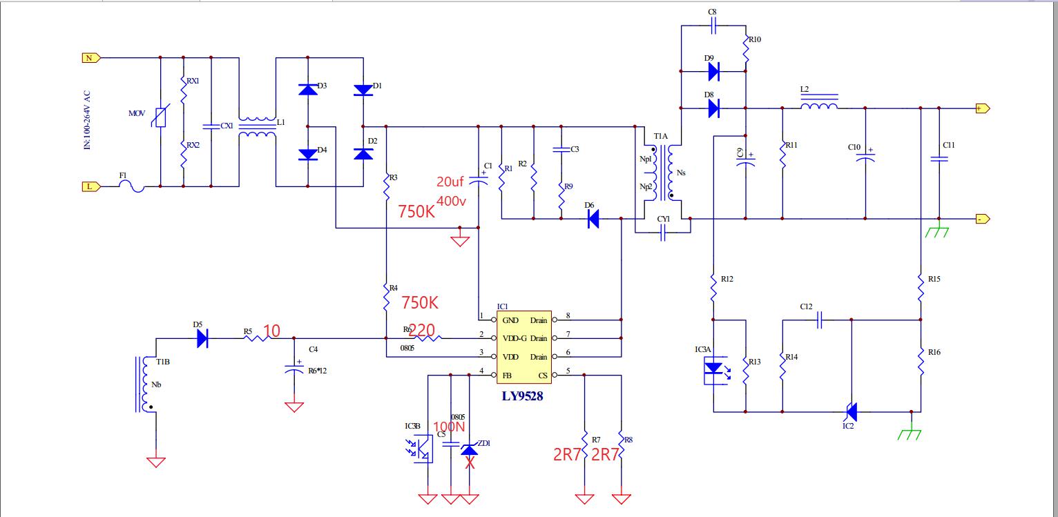 Ly9528 схема блока питания