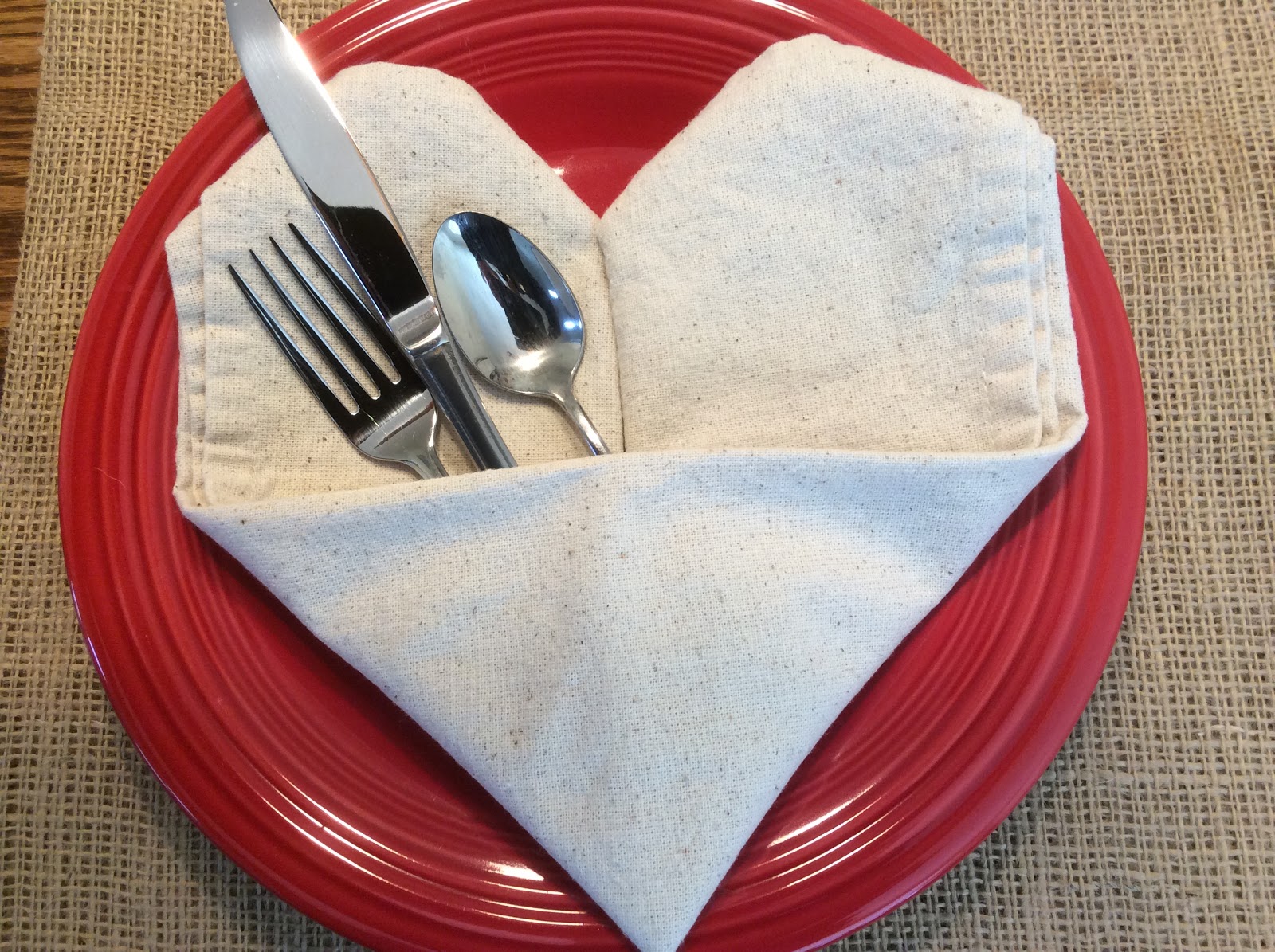 Fresh Vintage by Lisa S How to Fold a Napkin into Heart Shaped Pocket