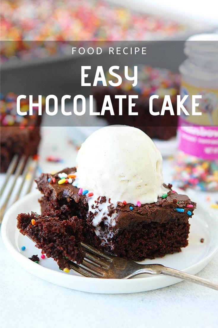 This Easy Sheet Pan Chocolate Cake Lydia's Food Recipes