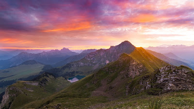 HD wallpaper landscape, Mountains, Sunset, Clouds HD wallpaper landscape, Mountains, Sunset, Clouds