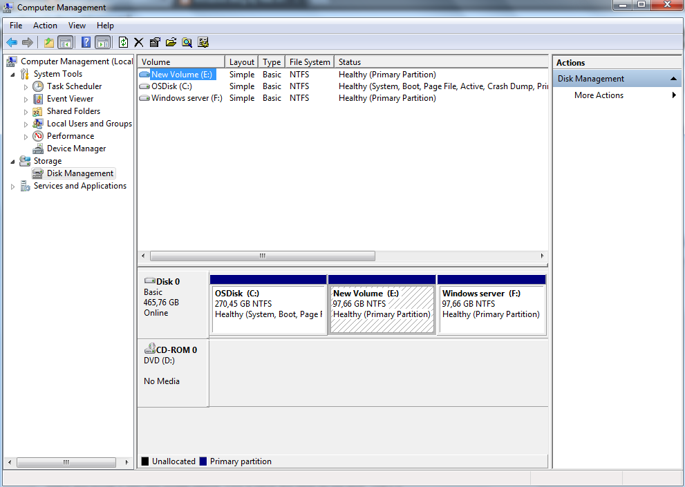 Windows Blog by Niki Ahlskog Windows 7 How To Shrink Volume. Split