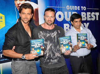 Hrithik Roshan unveil his trainer Kris Gethin's latest book "Guide to Your Best Body"