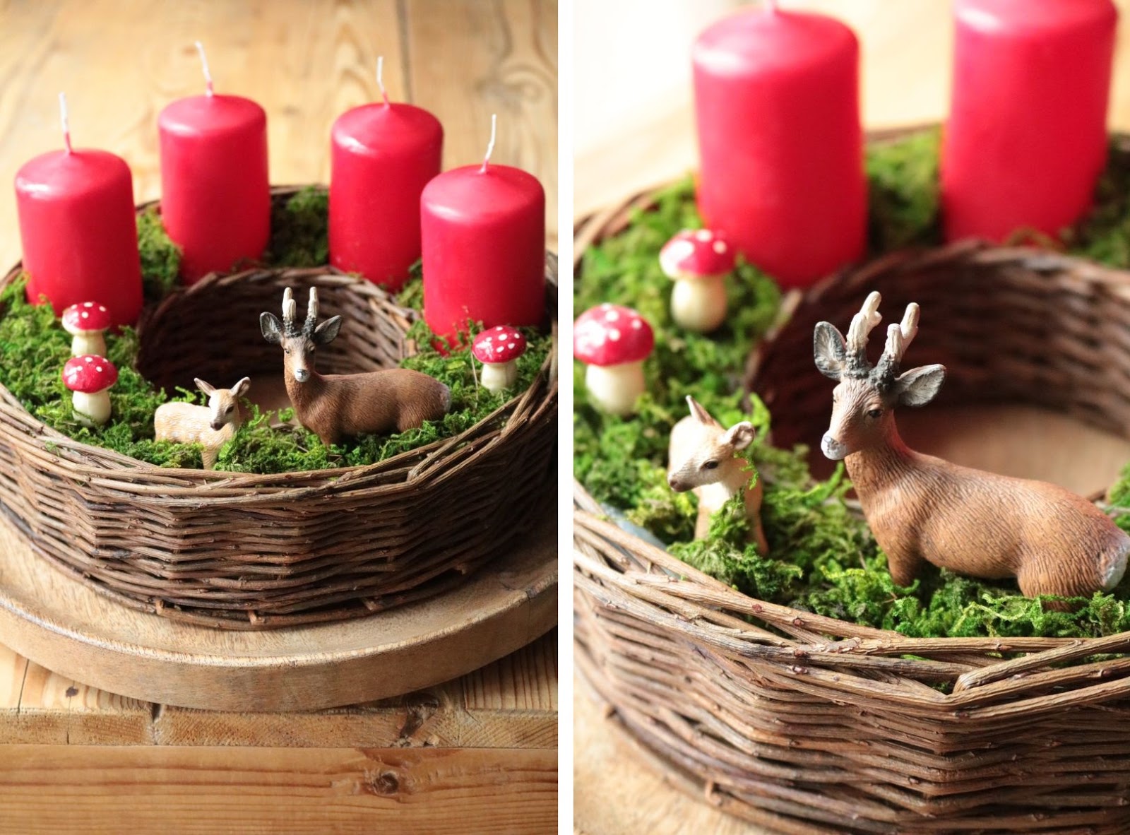 Meine grüne Wiese: 4 Kerzen im Wohnzimmer