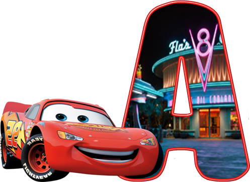 Alfabeto Decorativo: Alfabeto - Carros 10 - PNG - Letras - Maiúsculas