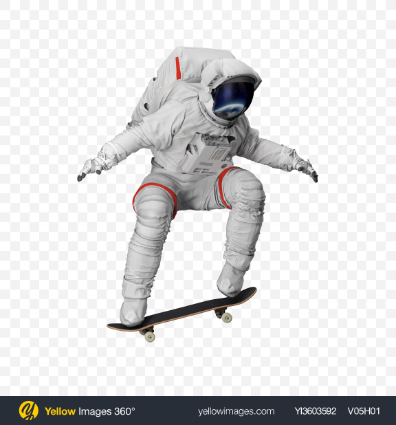 Download Free Png Astronaut On Skateboard PSD Mockup Template