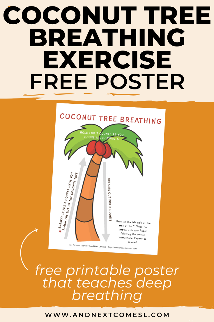 Free deep breathing printable for kids inspired by the book Chicka Chicka Boom Boom