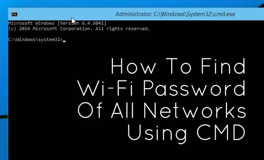 how to hack WIFI password using cmd