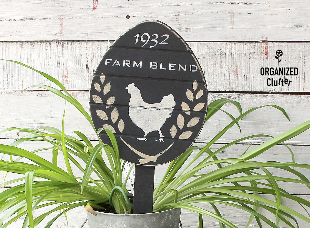 Hobby Lobby Easter Egg Yard Stake Farmhouse Style Repurpose Organized