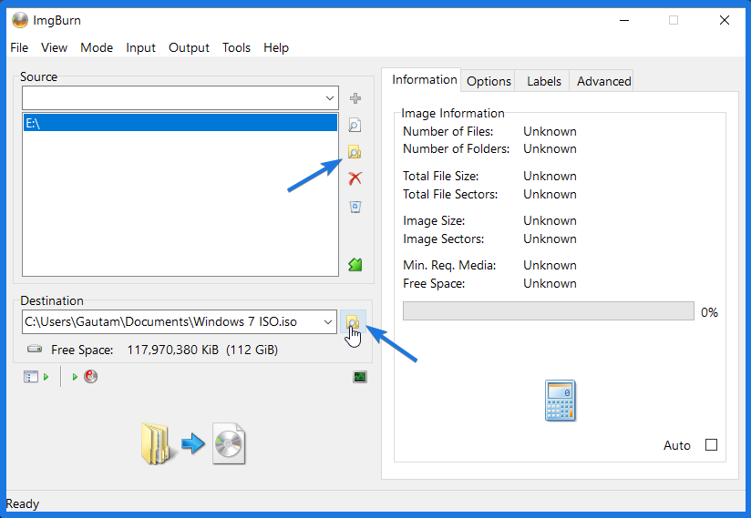 how to convert a file into an iso