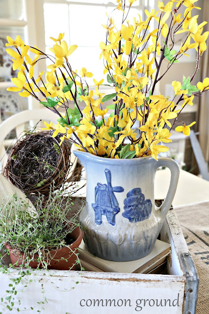 common ground : Welcoming Spring With an Antique Crockery Pitcher