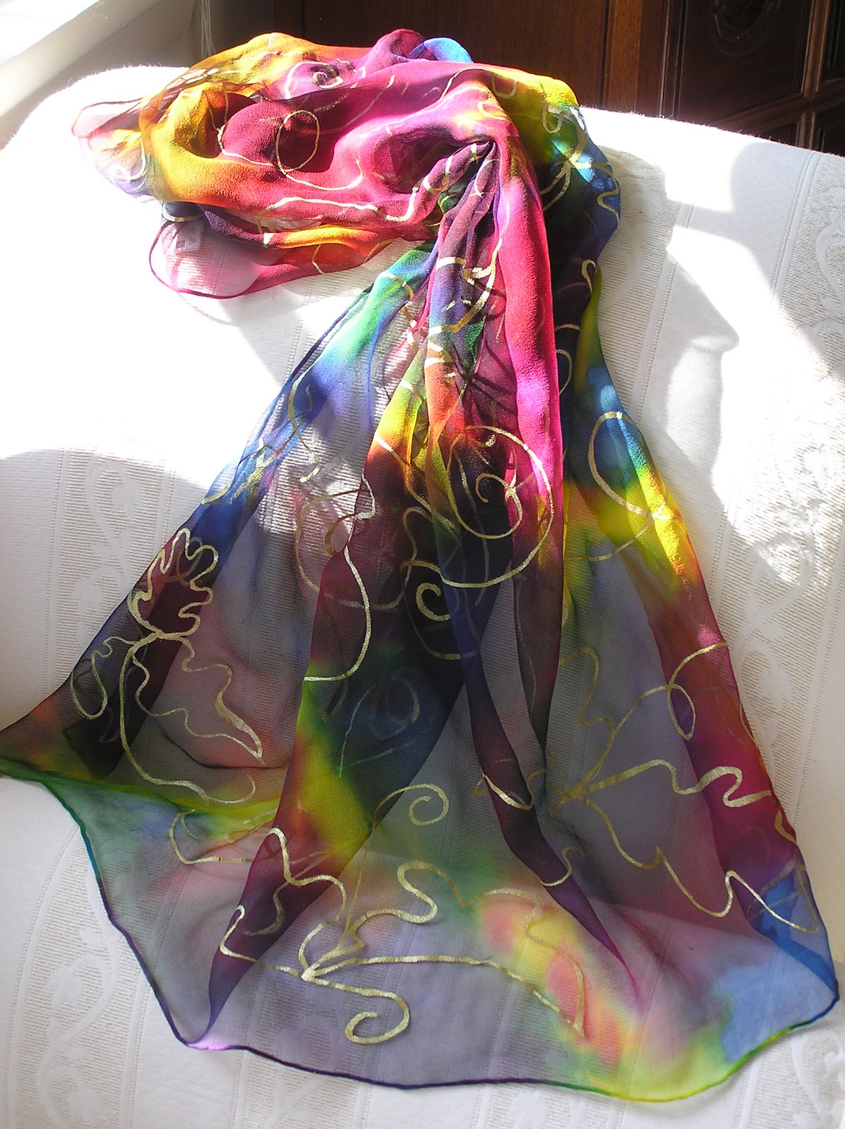 Neesie Natters Silk Painting... scarf