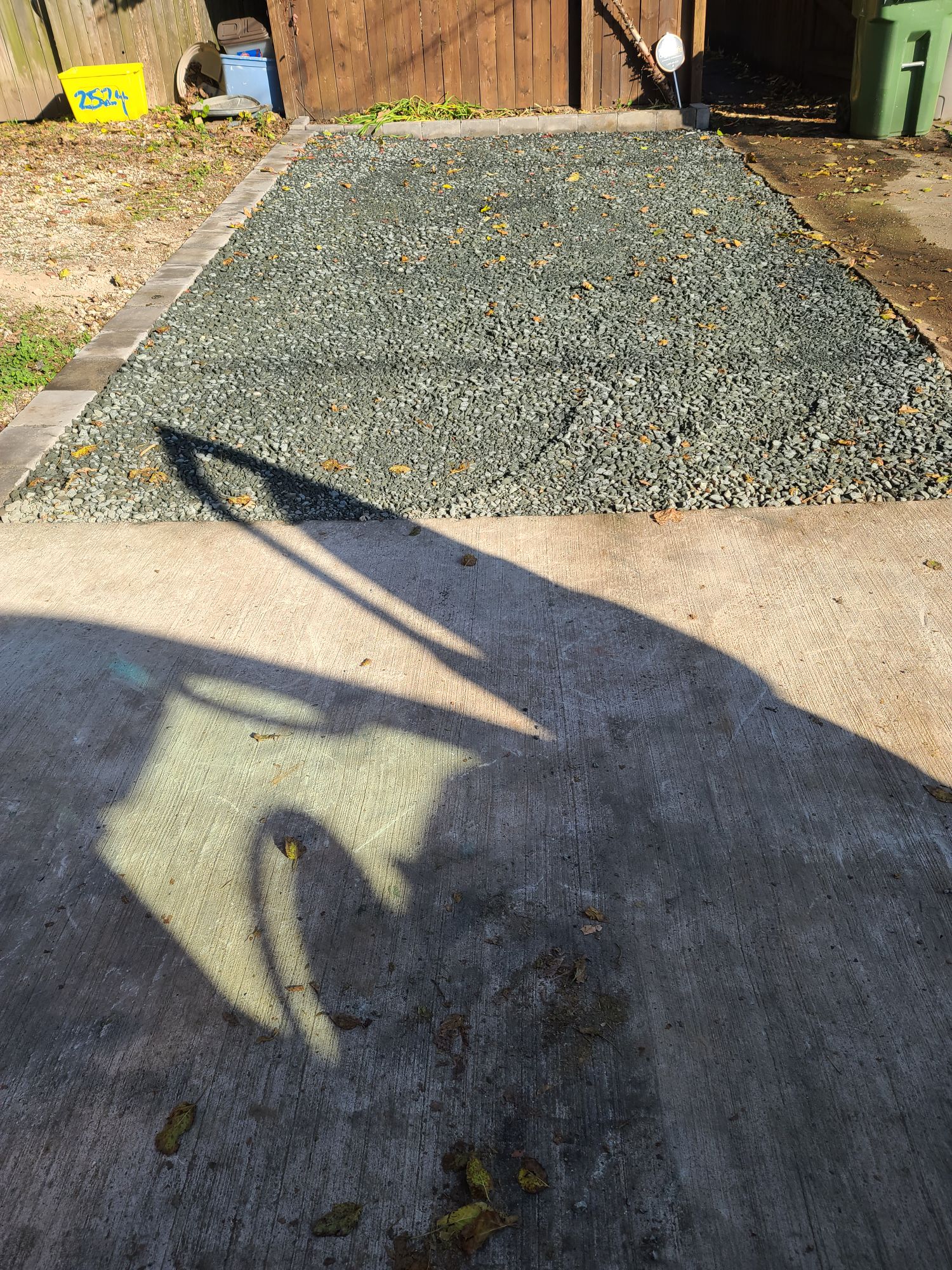 Custom Stoneworks & Design Inc. before after Gravel Parking Pad in