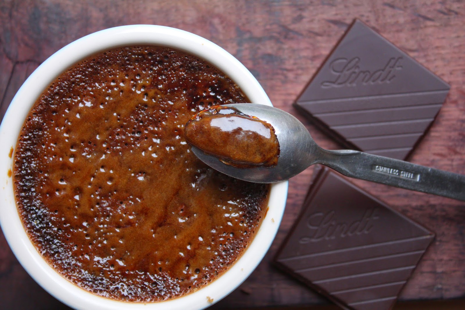 Dark Coconut Chocolate Crème Brûlée Celia's Saucer The Cafe Cat