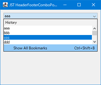 Java Swing Tips: Add header and footer in the JComboBox dropdown list