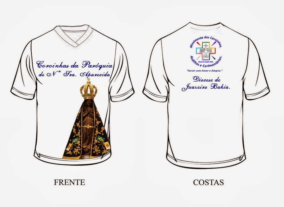 Modelos de Camisas para os Grupos de Coroinhas