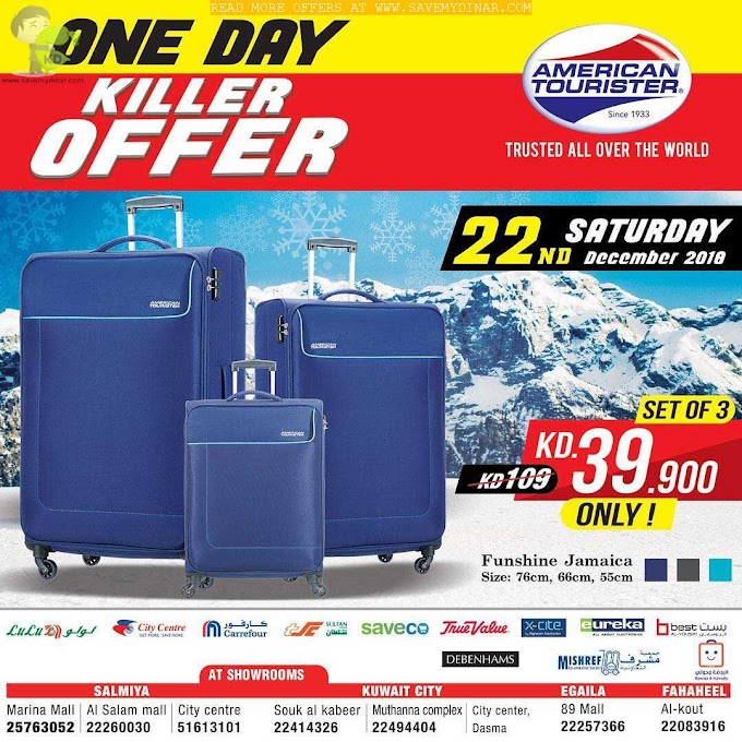 American Tourister Kuwait - One Day Offer