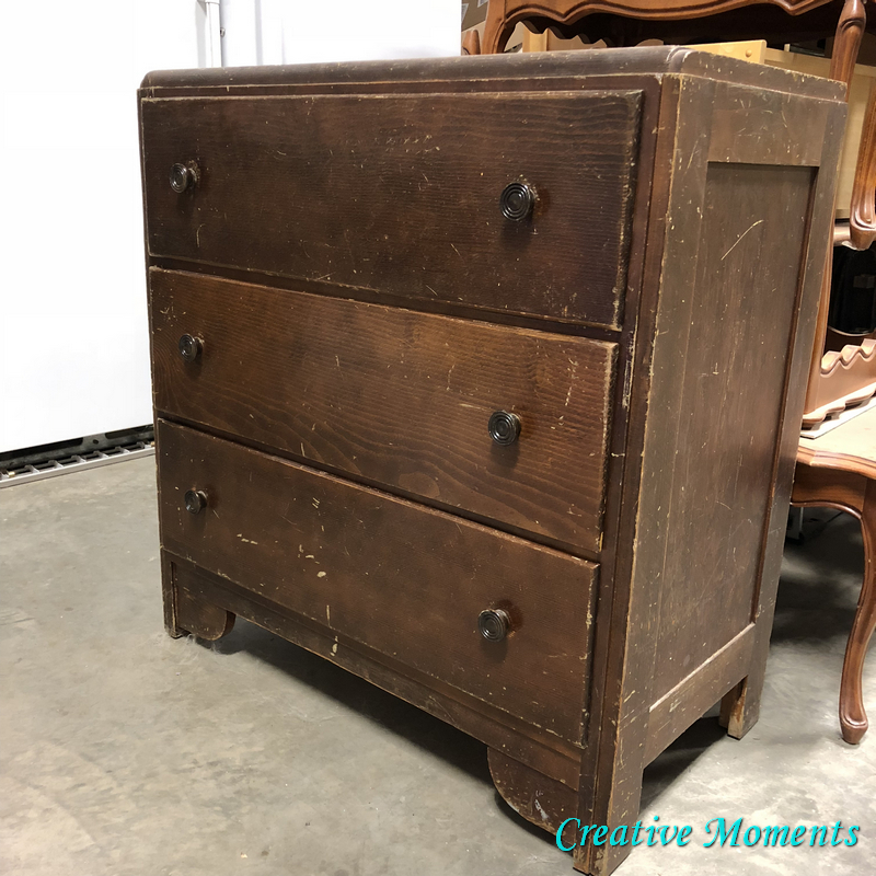 Antique Dresser with layers of color and texture
