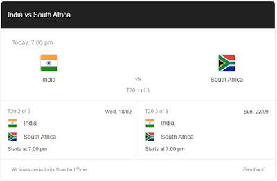 Watch India Vs South Africa series 2019