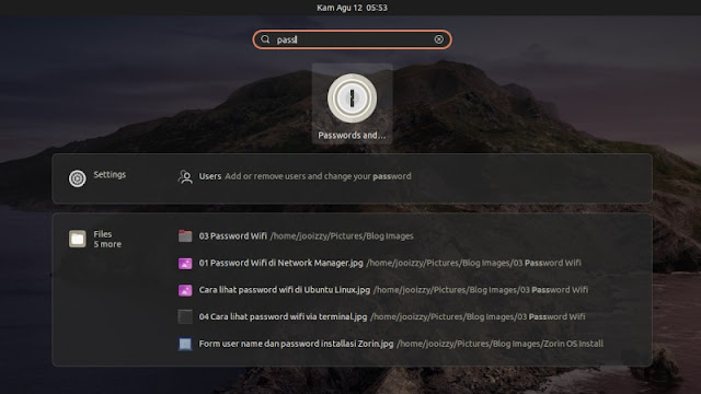 Search Password and keys di Ubuntu 20.04