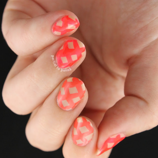 Coral and Orange Lattice Featuring Girly Bits Hoop! There It Is