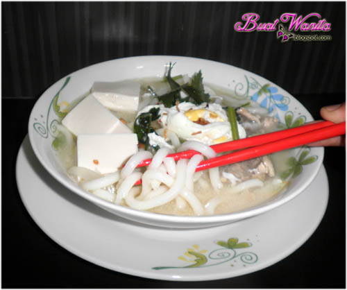 Resepi Mee Udon Sup Soya Ayam dan Tofu Lembut - Buat Wanita