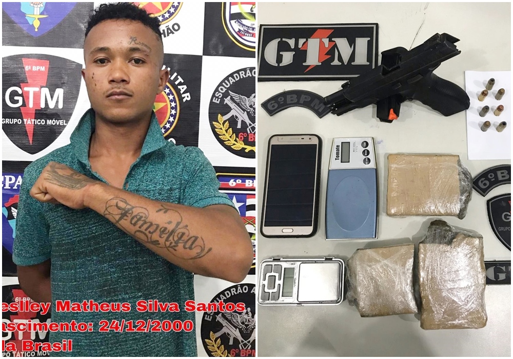 Blog do Gilberto Lima Traficante é preso com droga e pistola