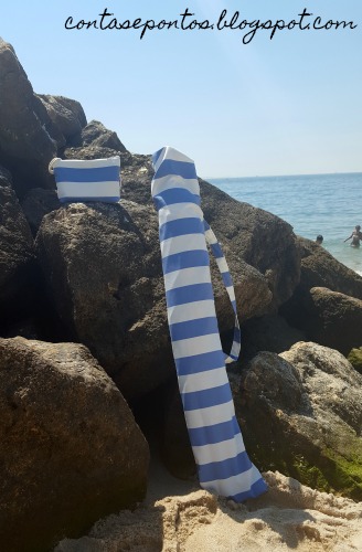 Capa para chapéu de sol e bolsa em tecido Capa para chapéu de sol e bolsa em tecido