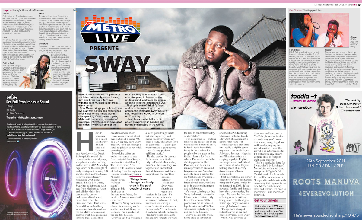 Dan Reid Photography Sway Metro Newspaper